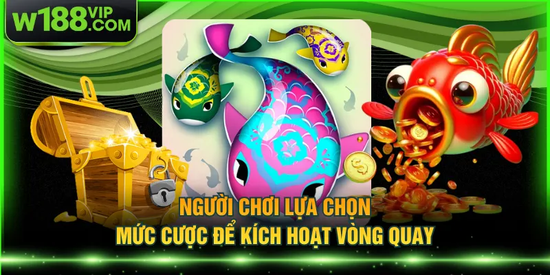 Người chơi lựa chọn mức cược để kích hoạt vòng quay
