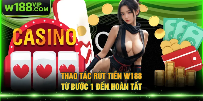 Thao tác rút tiền W188 từ bước 1 đến hoàn tất